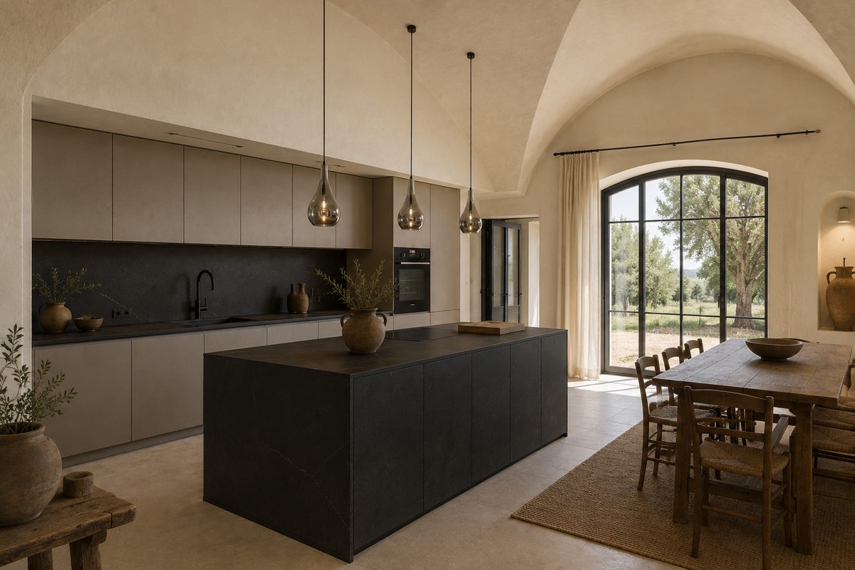 La cucina e la sala da pranzo